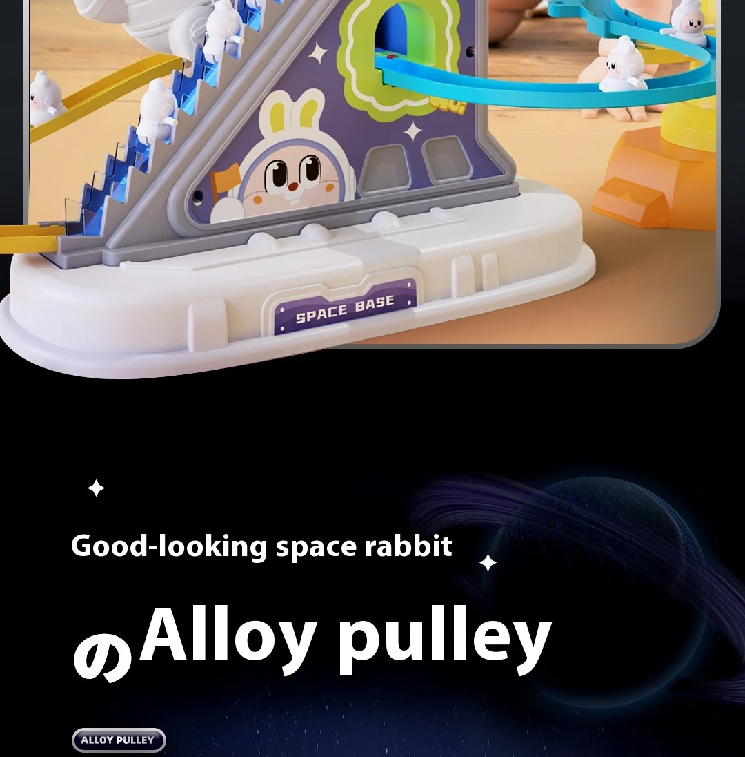 Title 9, Childrens Space Rabbit Climbing Stairs Puzzle ...