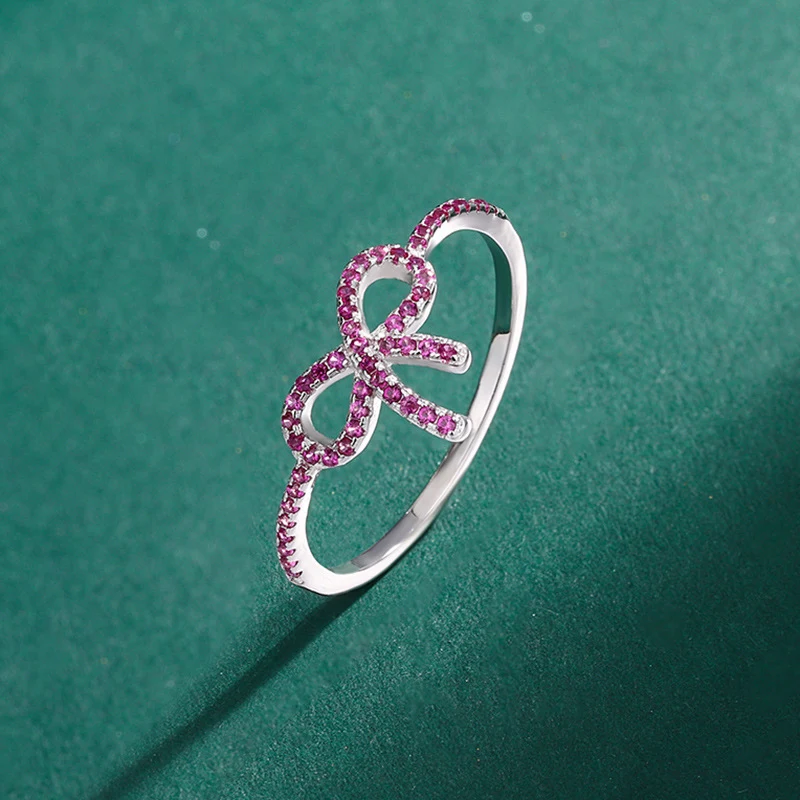 Women's Special-Interest Design Bow Sterling Silver 925 Ring, a beautiful and elegant piece of jewelry for any occasion.