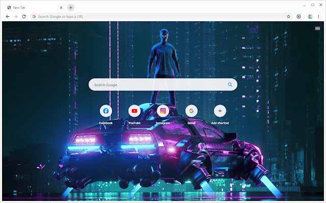 Neon Cyber-Leute Hintergrundbilder Neuer Tab