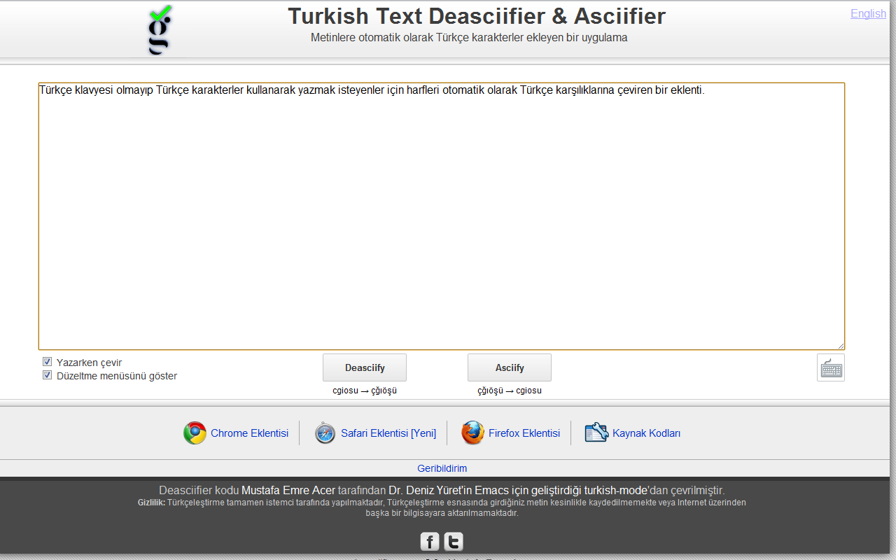 Turkish Deasciifier Preview image 2