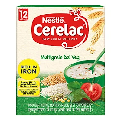 Nestle Cerelac Baby Cereal With Milk Multigrain Dal Veg (From 12 To 24 Months) 300 Gm