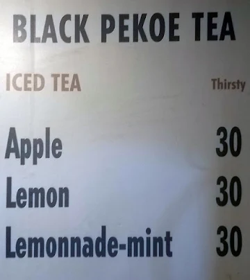 BlackPekoe Tea menu 