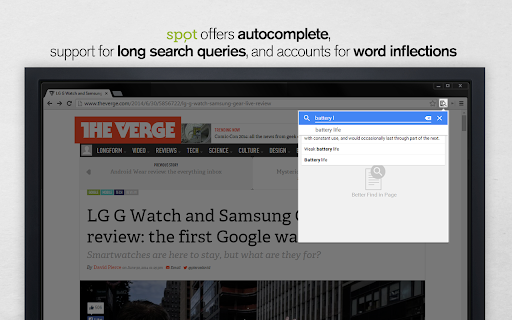 Spot: Better Find in Page