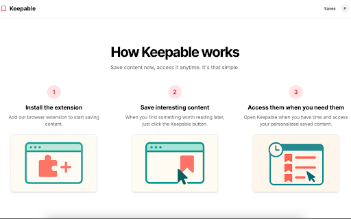 Save to Keepable