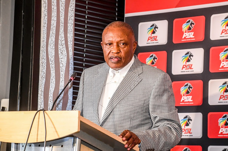 Irvin Khoza addresses the media during the PSL EXCO and press conference at PSL Headquarters on March 16, 2020 in Johannesburg, South Africa.