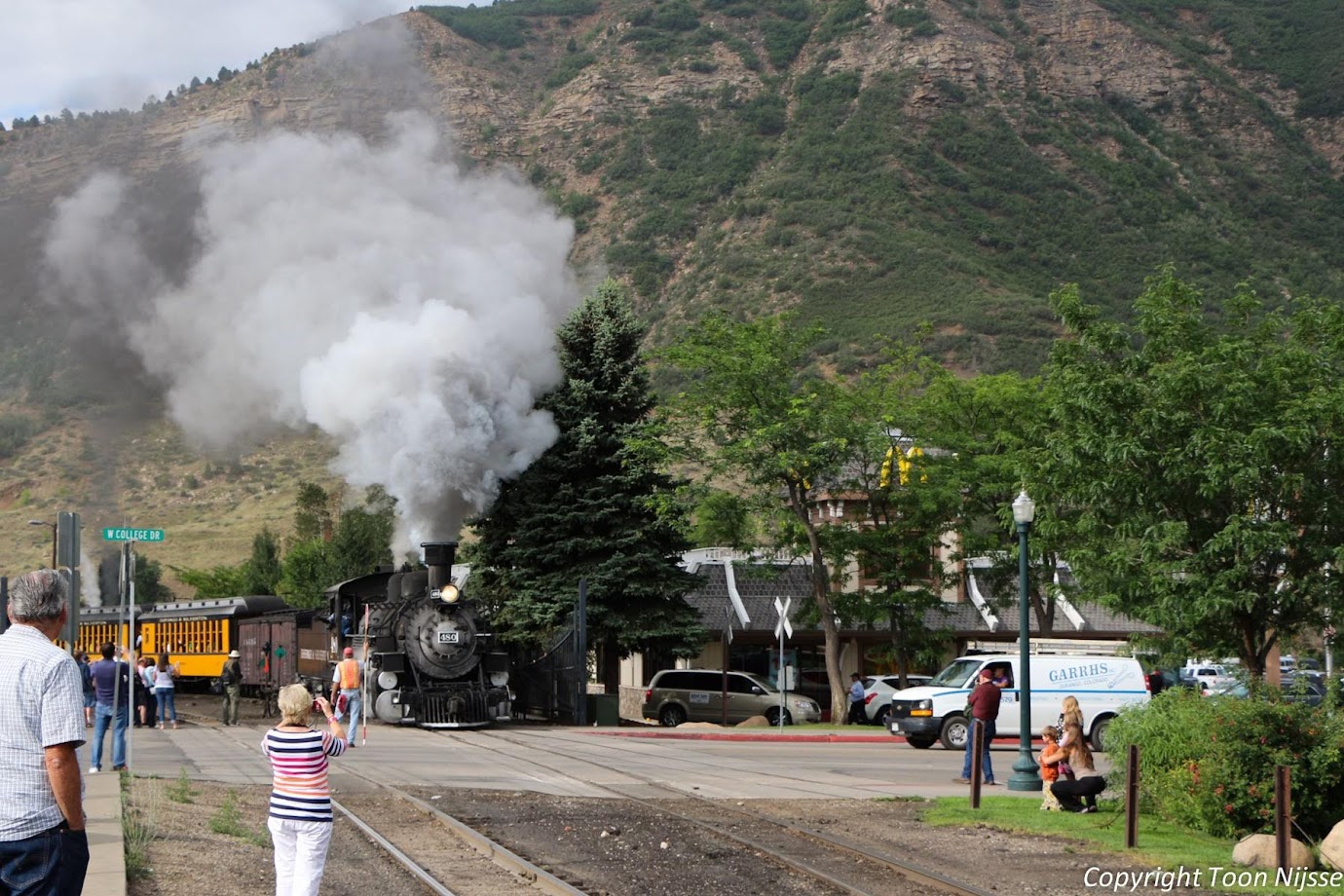 Durango, vertrek van de trein naar Silverton