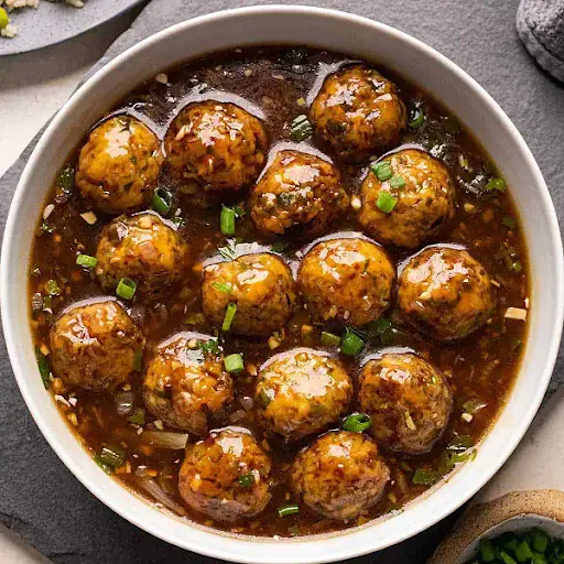 Vegetable Balls In Manchurian Gravy [km]