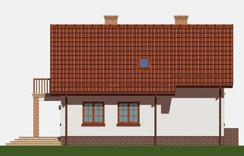 Elewacja nr 3 projektu domu APS 195