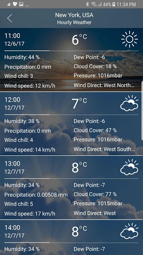 Screenshot Weather app