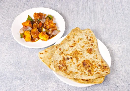 Paneer Chlli With Plane Paratha