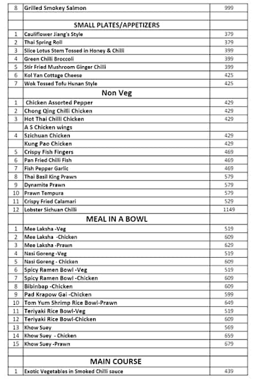 Asian Station SOS menu 