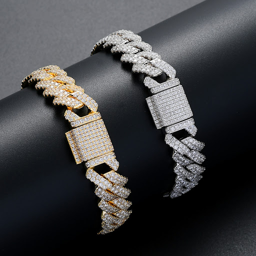 Title 3, 13mm Copper Micro Inlaid Zircon Bracelet Clasp ...