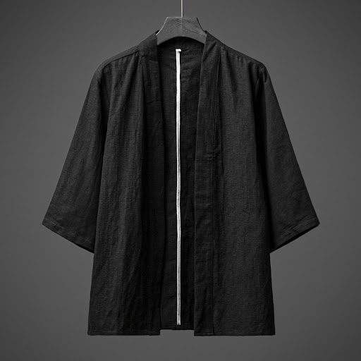 Title 5, Loose solid color three-quarter sleeve shirt, o...