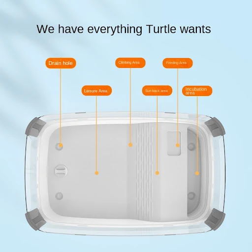 Plastic Transparency Turtle Tank House With Areas To Breed Feed Swim Bask Indoor Enclosure Water Turtles Cage Reptile Ha