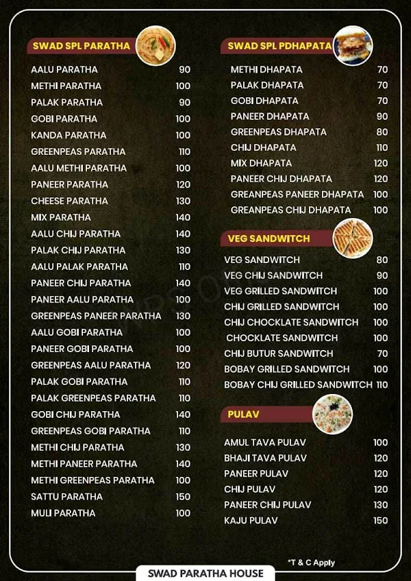 Shahi Paratha House menu 