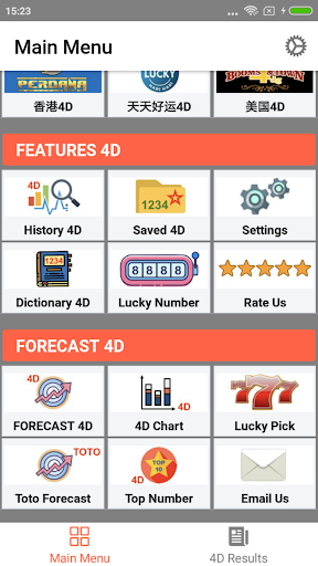 Screenshot Live 4D Results & 4D Forecast