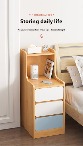 Title 1, Bedside Table Storage Rack Simple Small Mini St...