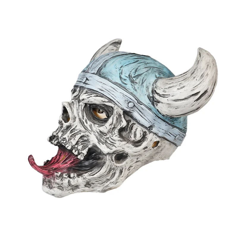 Halloween Viking lelijke latex masker Verander in een angstaanjagende Viking met dit latex masker, ideaal voor Halloween en verkleedpartijen.