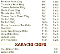 Karachi Bakery menu 4