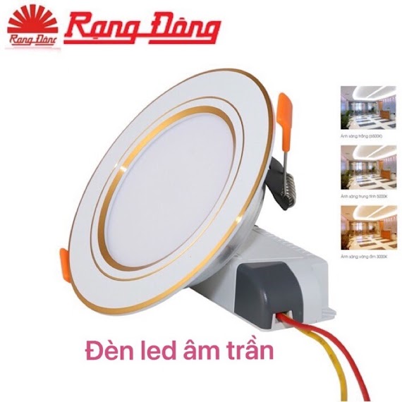 Đèn Led Âm Trần 7W Đổi Màu Rạng Đông