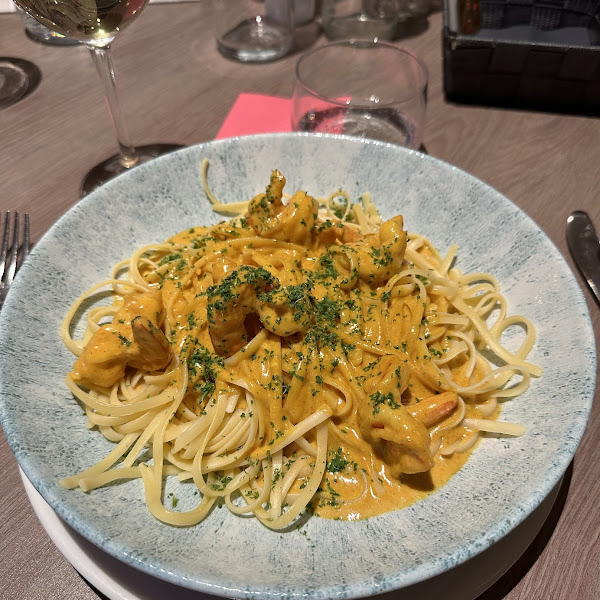 GF Pasta with scampi