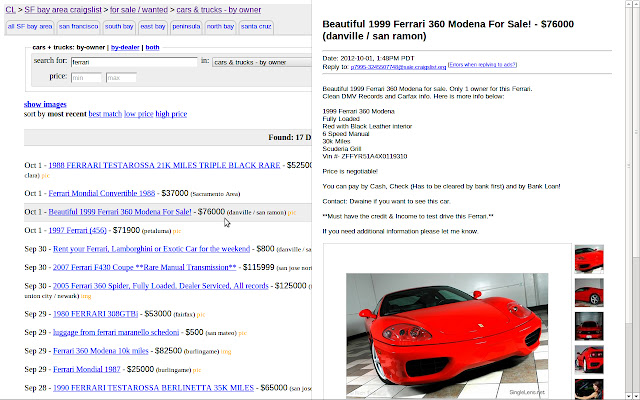 craigslist pop for power users chrome extension