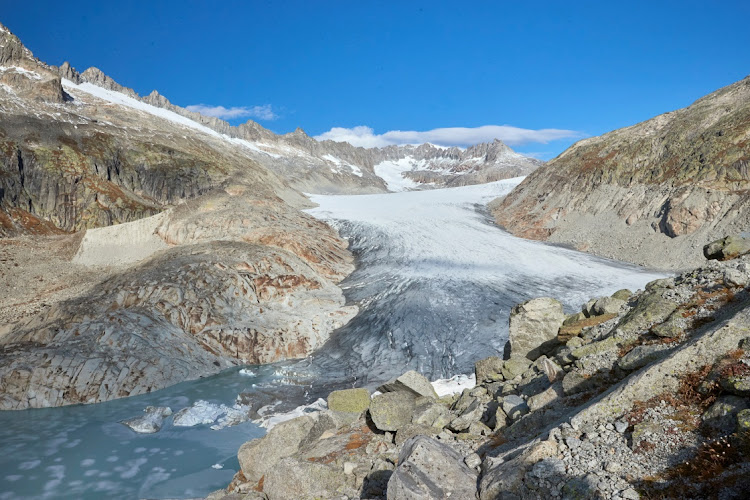 The Rhone glacier and the source of the Rhone River in Obergoms, Switzerland. The country's glaciers suffered their second worst melt rate this year after record 2022 losses. File photo.