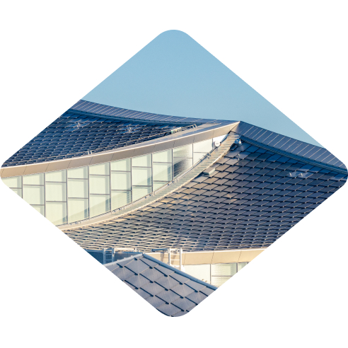 Dragonscale solar roof at Gradient Canopy