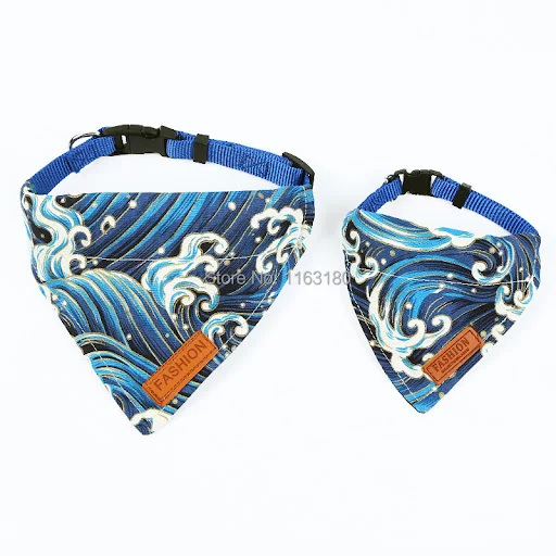 24 pcs/lot Pet Scarf Triangular Scarfs Pet Bandana Accessories Dog Collar Bandana Cute Cotton Bibs Collar Gato