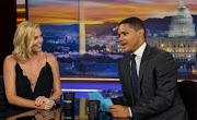 Charlize Theron and Trevor Noah