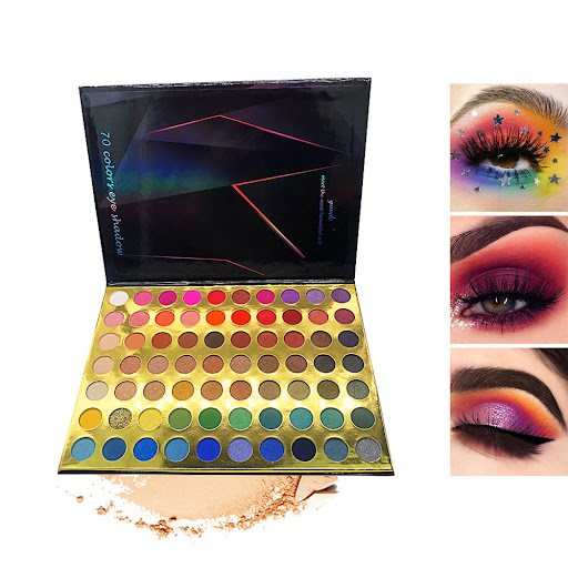 Title 7, 70 Color Eyeshadow Palette Multicolor Matte Pea...