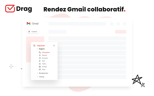 Drag: Boîte De Réception Partagée dans Gmail