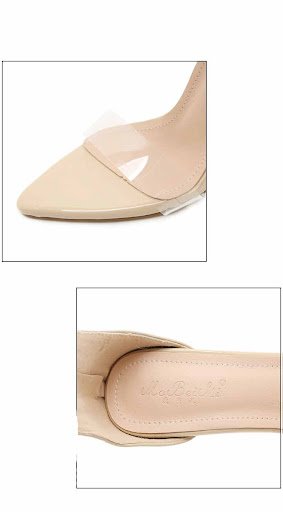Title 7, Womens high-heeled sandals with transparent to...