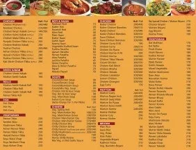 Raj Restaurant menu 