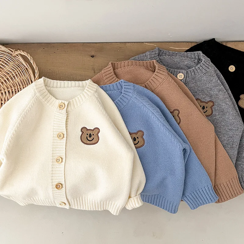 Baby Clothes Long Sleeve Sweater Coat Knitted Cardigan Warm and Comfortable Perfect for Winter and Keeping Baby Cozy and