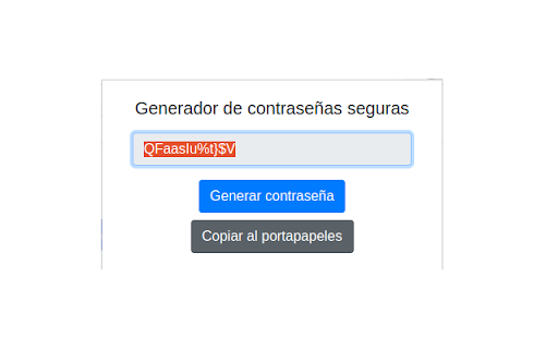 Generador de contraseñas seguras