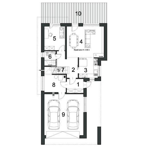 Wyrazisty D46 - Rzut parteru