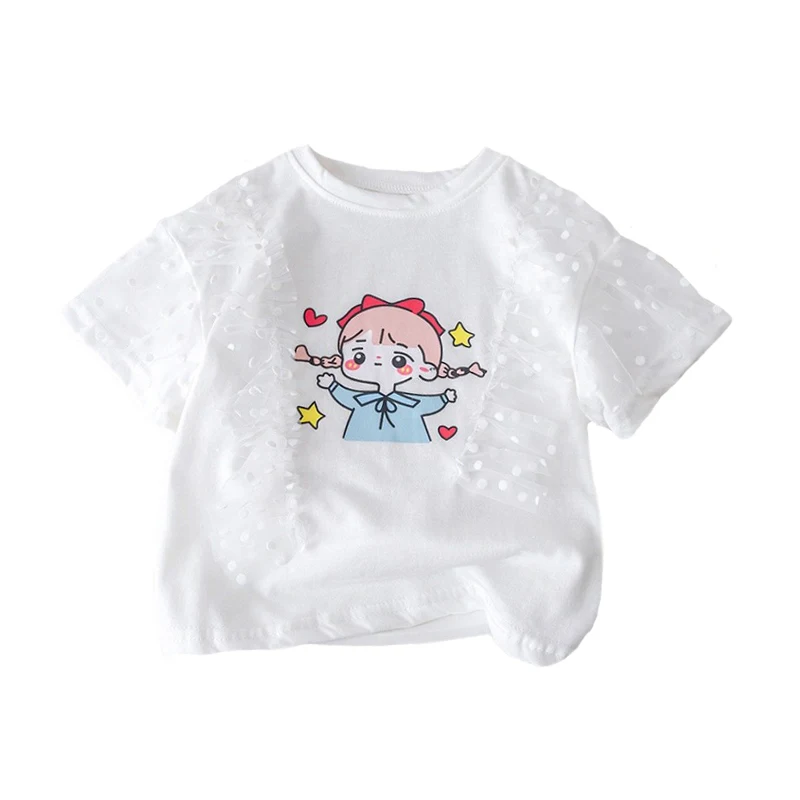 Title 6, T-shirt ample et mignonne style dessin animé po...