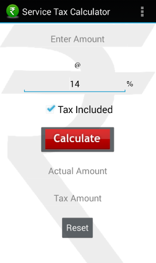 Service Tax Calculator