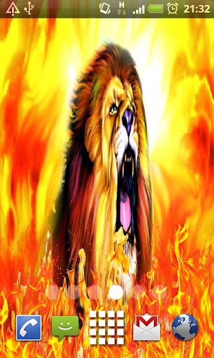 Fire Lion Fire Live Wallpaper