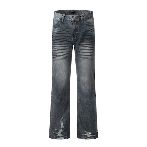 Title 17, Dirty Spray Painting Denim Trousers Punk Dyeing...