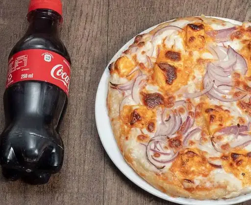 Cheese N Onion Pizza [7 Inches] With Coke Soft Beverage [250 Ml]