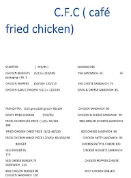 Cfc - Cafe Fried Chicken menu 1