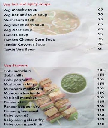 Aaradhya Family Restaurants menu 