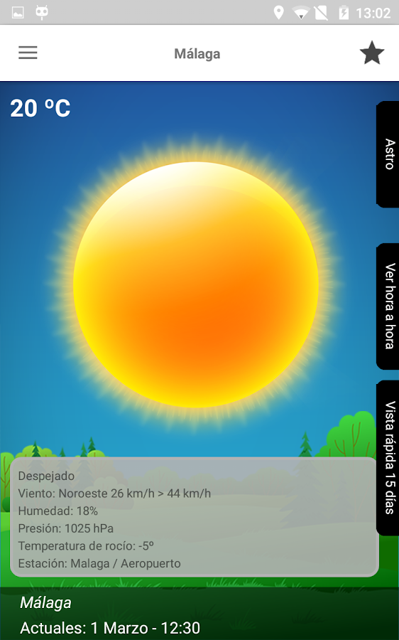   El Tiempo hora a hora se skermkiekie 