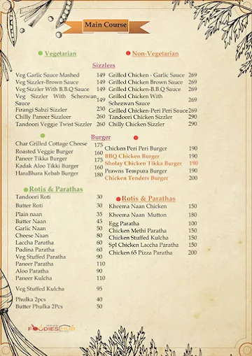 Indian Foodies Hub menu 