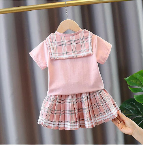 Title 7, Summer new style foreign baby pleated skirt, ch...