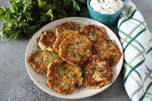 A platter of Squash Patties.