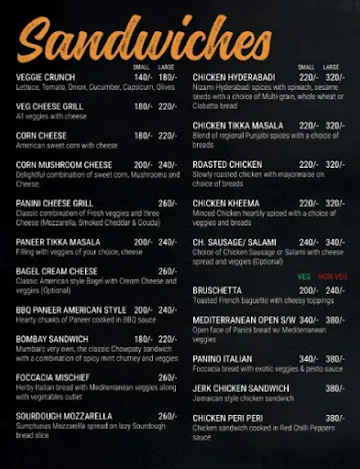 Sugardough menu 