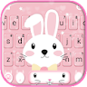 Pink Cute Bunny Keyboard Theme icon